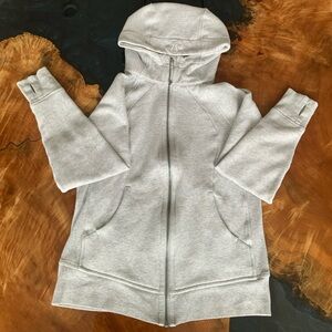 LULULEMON SCUBA FULL ZIP Hoodie - EUC Light Gray, Size 8